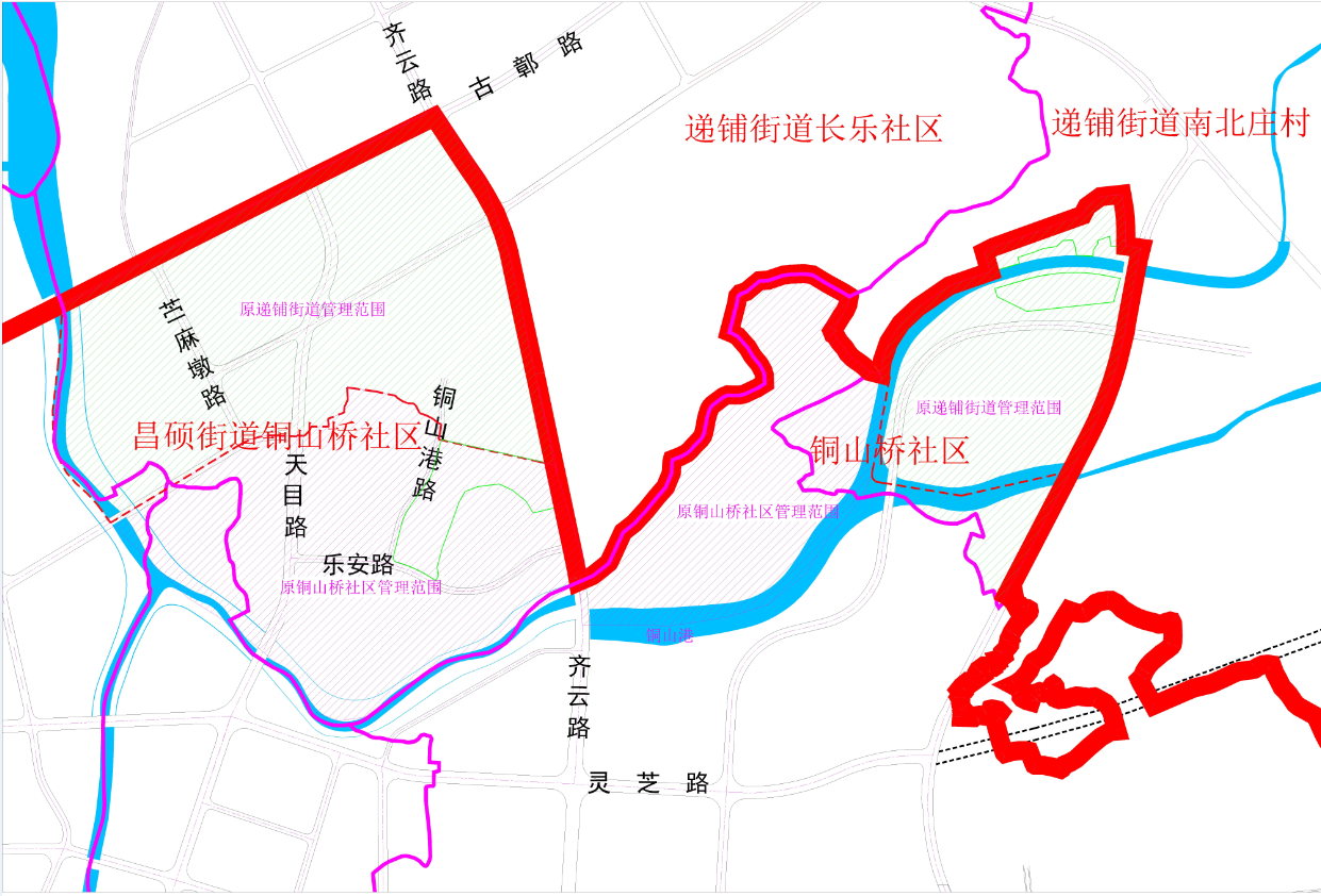 安吉县关于明确递铺街道和昌硕街道部分管辖权和边界划分的公告