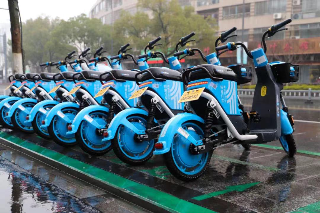 安吉县首批共享电动自行车正式投入使用