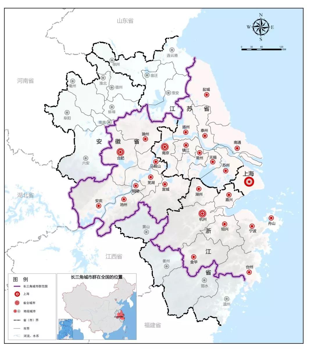 自此,上海,浙江,江苏,安徽三省一市41个城市,全部纳入长三角一体化